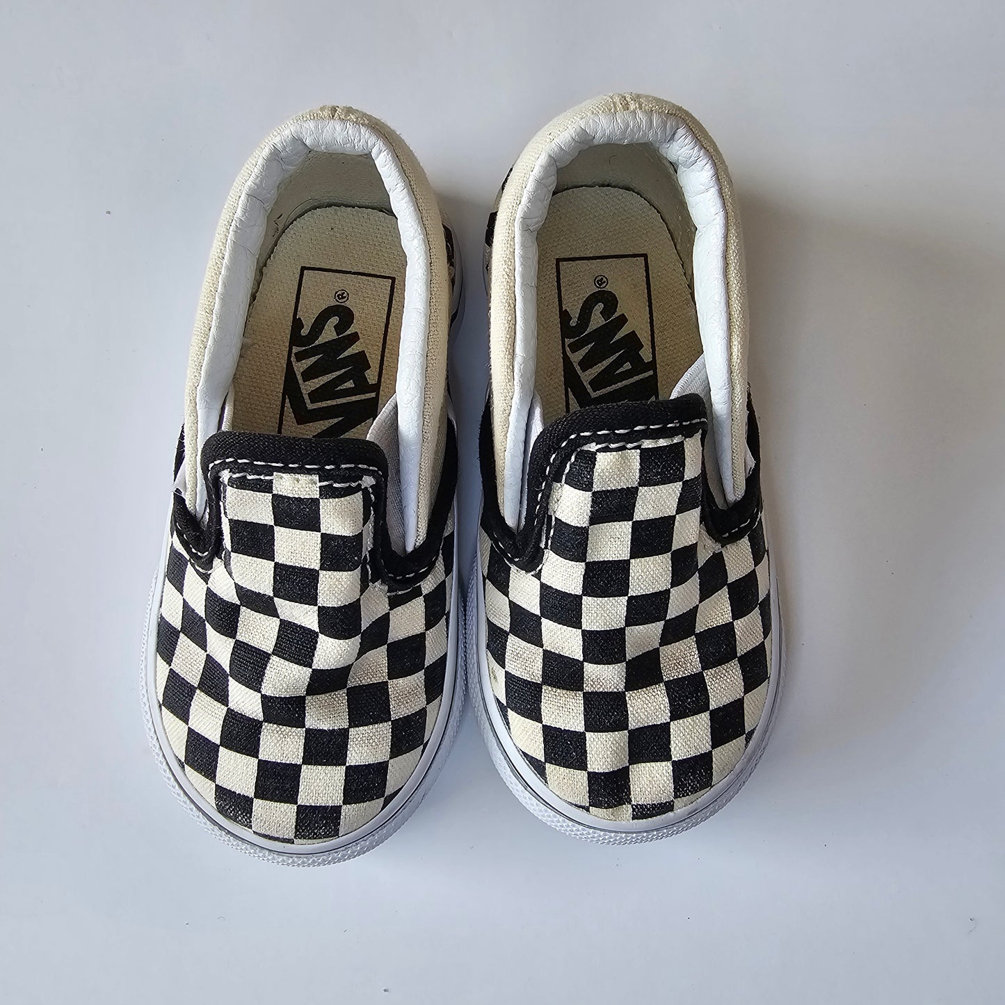 Checkerboard Slip-On Vans (minor flaw) - Size 5 US Toddler