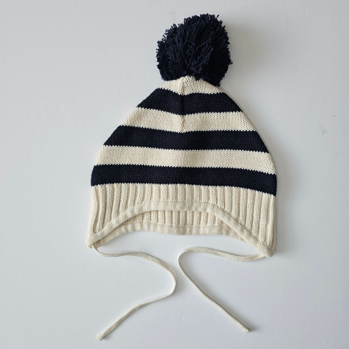 Nature Baby 100% Cotton Knit Beanie - Size Small (0-6m)