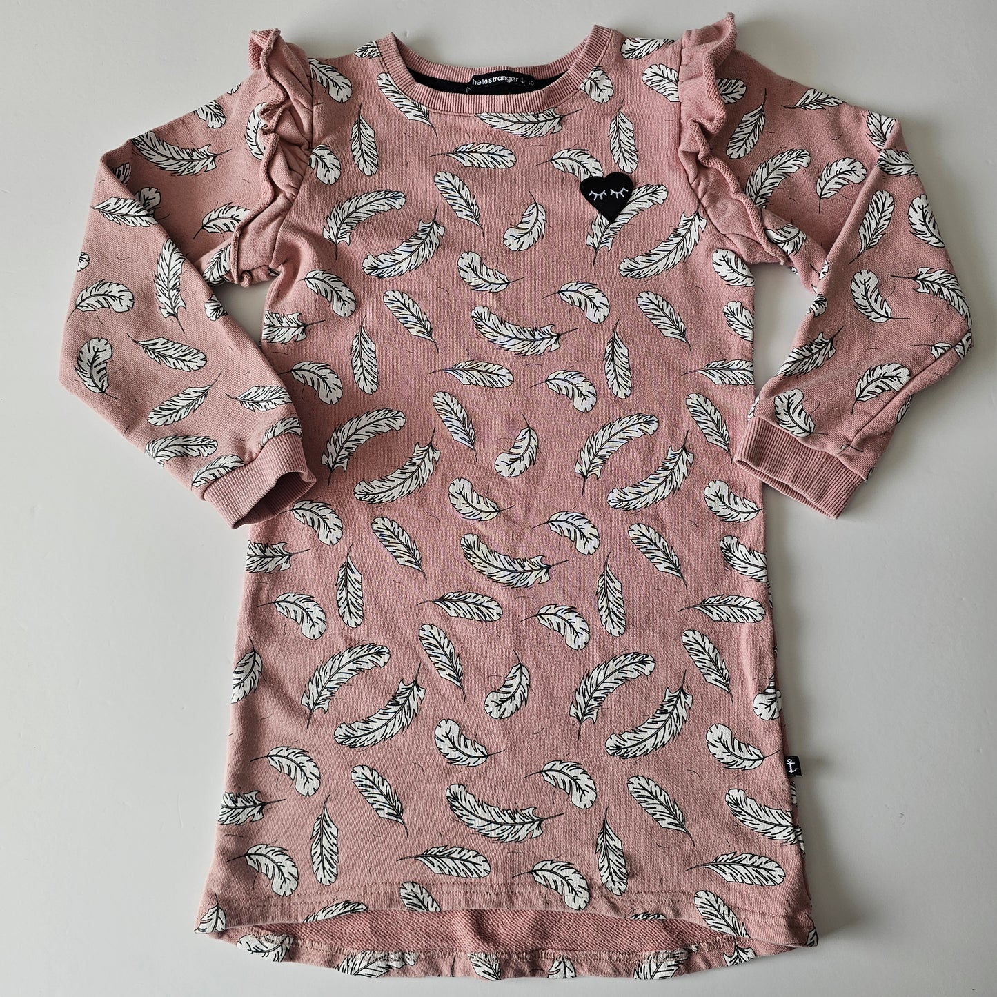 Hello Stranger Feather Sweatshirt Dress - Size 10