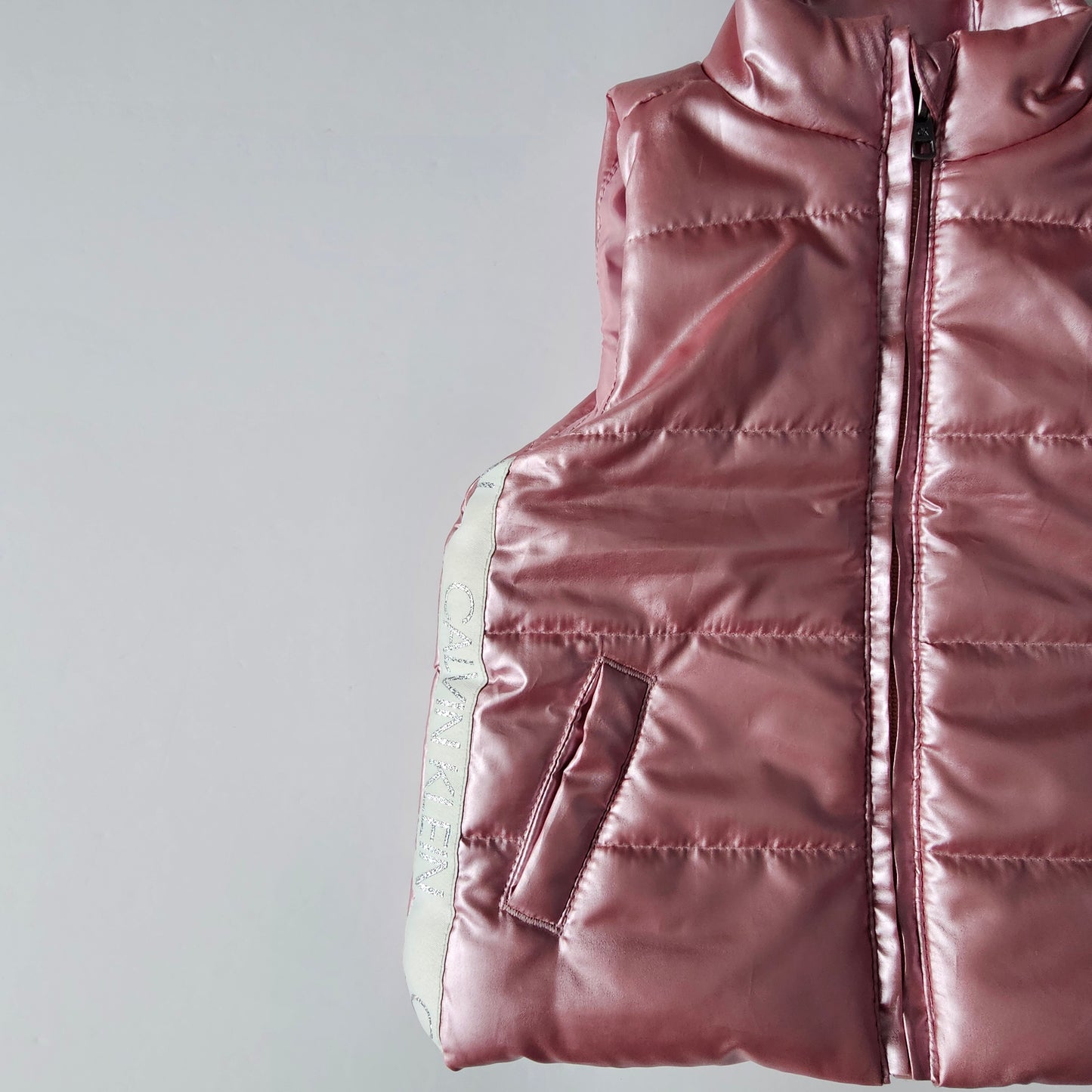 Calvin Klein Metalic Puffer Vest - Size 2