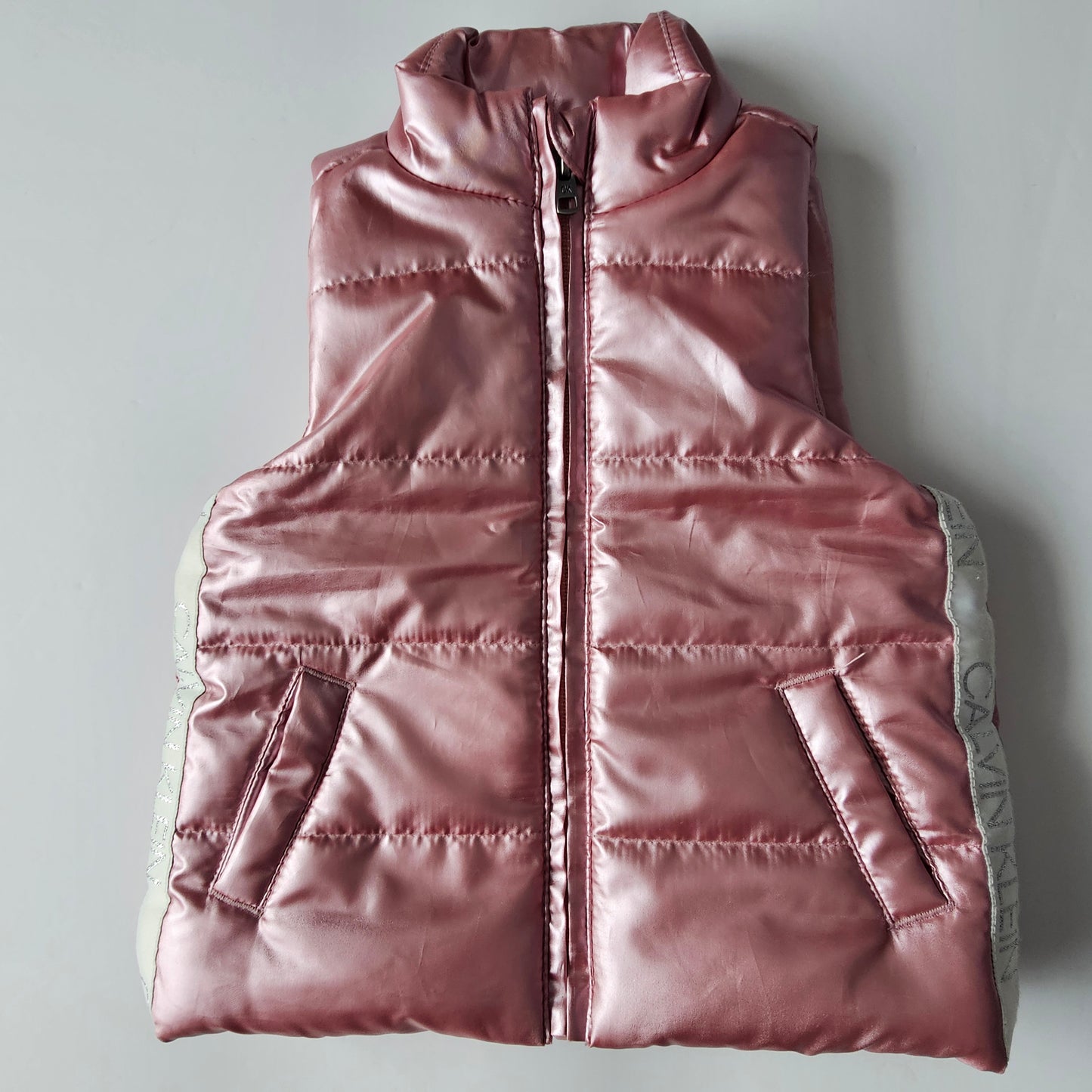 Calvin Klein Metalic Puffer Vest - Size 2