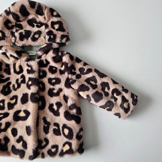 Next Leopard Print Coat - Size 18-24m