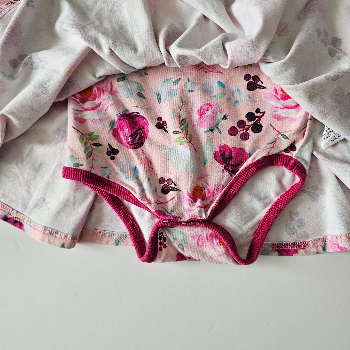 Rock your Baby Floral Waisted Bodysuit Dress - Size 18-24m