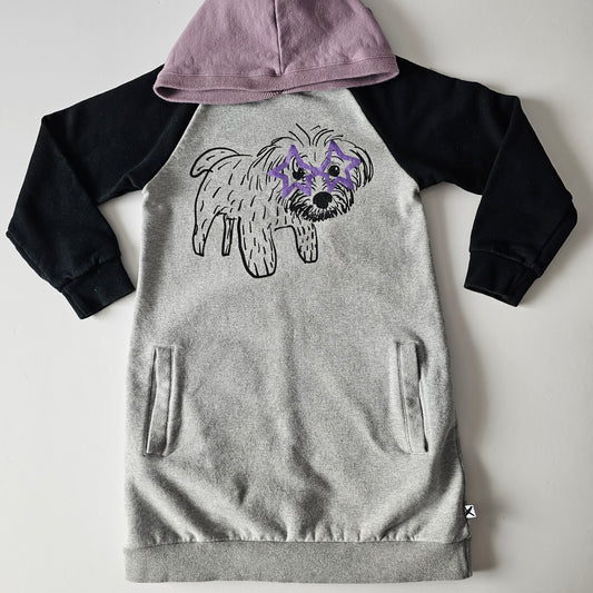 Minti Furry Hooded Sweatshirt Dress - Size 8
