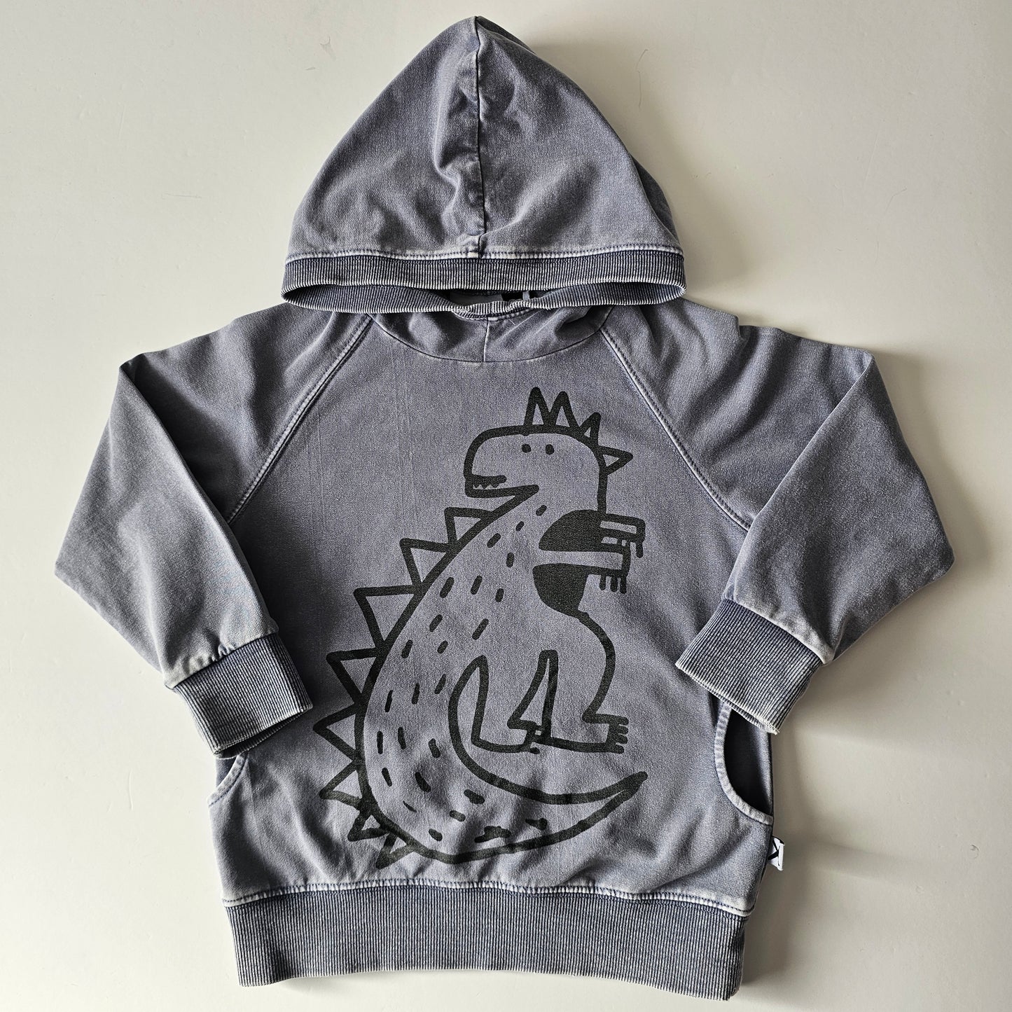 Minti Blasted Dinosaur Hoodie (minor flaw)  - Size 4