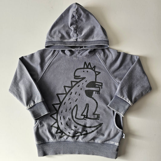 Minti Blasted Dinosaur Hoodie (minor flaw)  - Size 4
