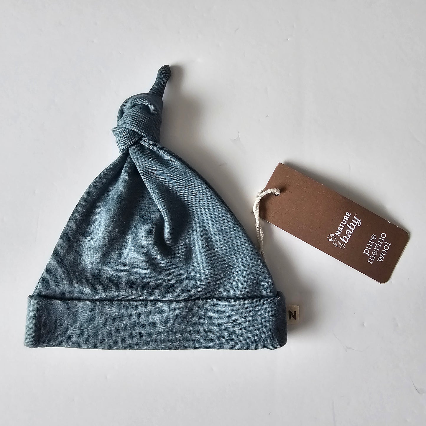 Nature Baby Lake Merino Knot Beanie - Size 0-6m