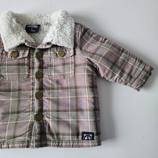 Animal Crackers Sherpa Lined Jacket - Size 6-12m