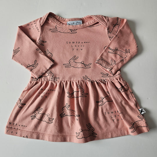 Minti Bunny Dress - Size 6-12m