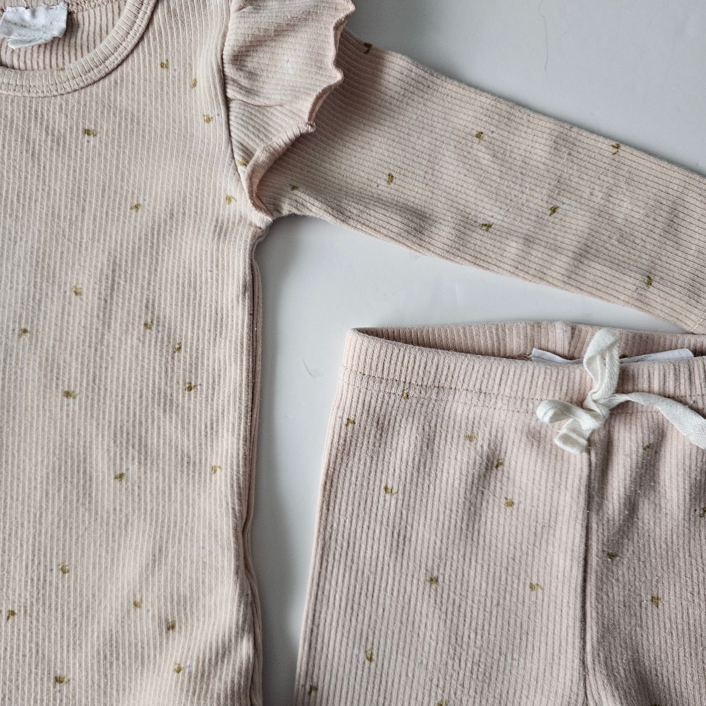 Jamie Kay Ribbed Floral Bodysuit & Legging Set - Size 6-12m