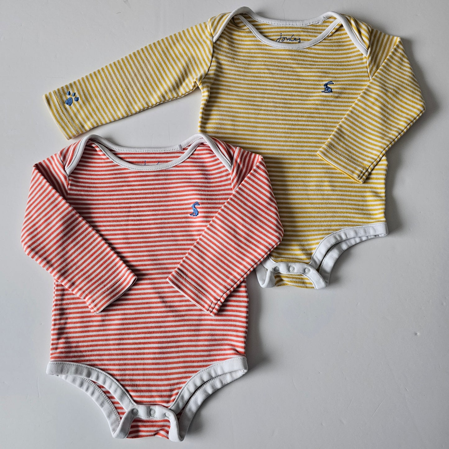Joules Stripe Bodysuit Duo - Size 6-9m