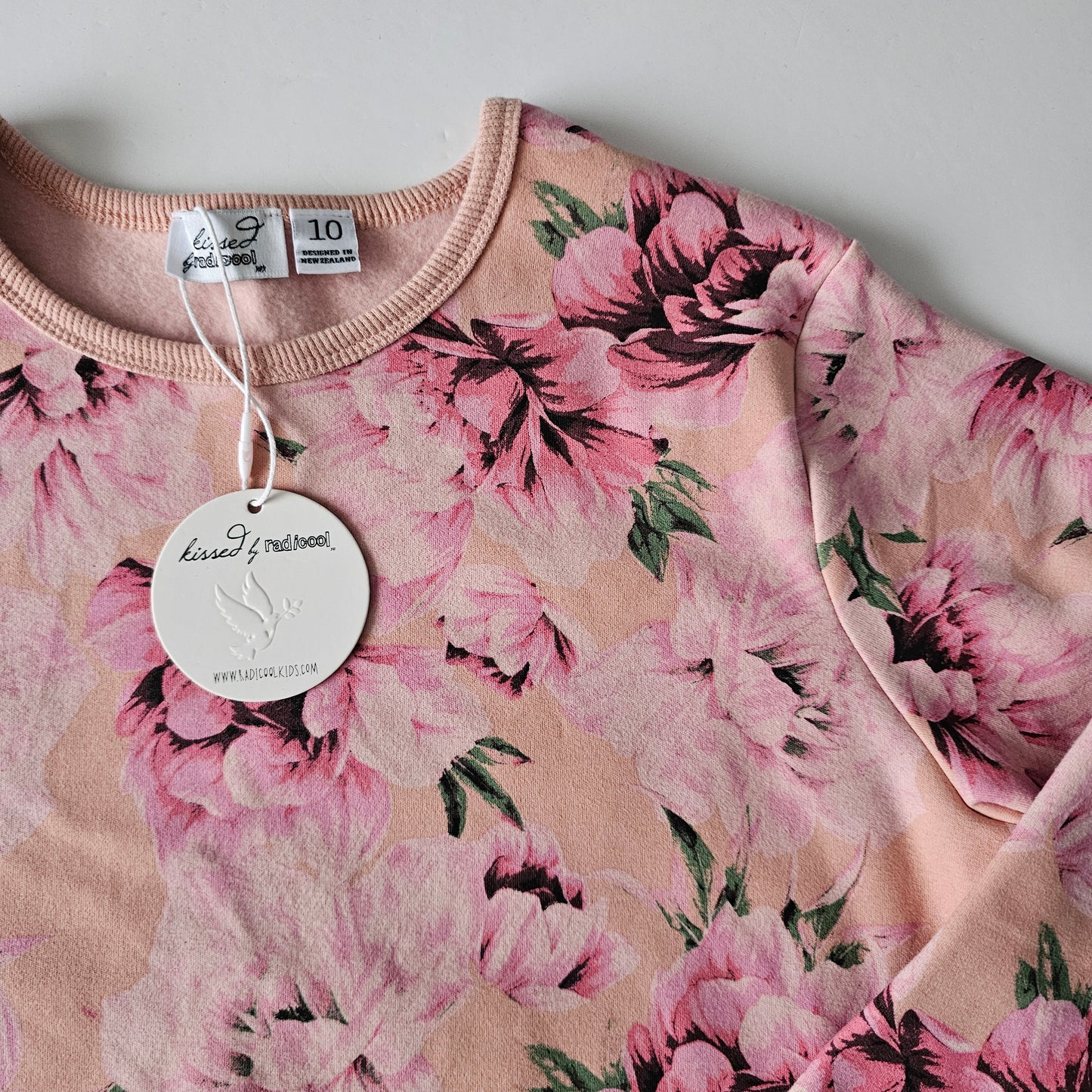Kissed by Radicool Wild Rose Sweatsher Dress *BNWT* - Size 10