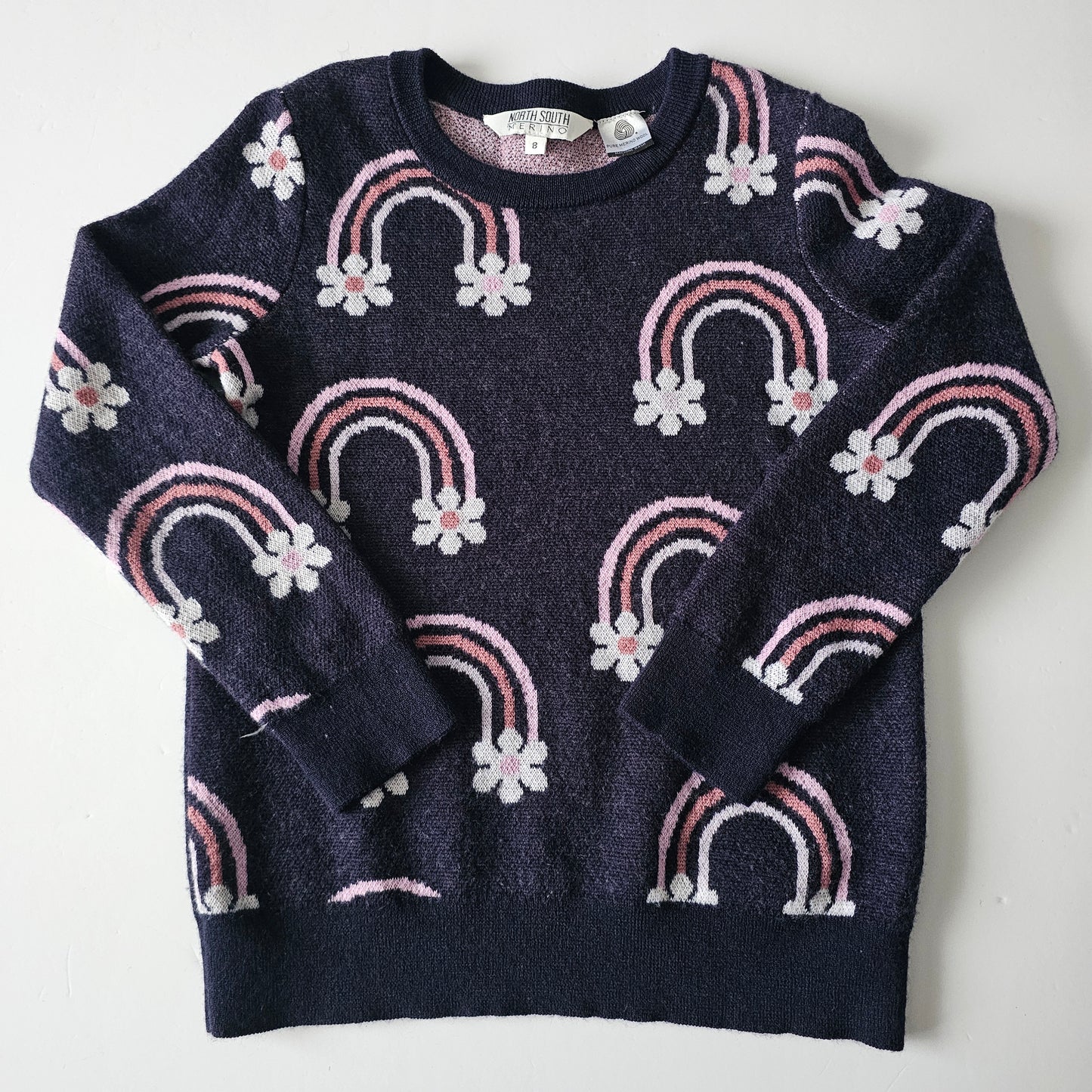 North South Merino Rainbow Jumper - Size 8