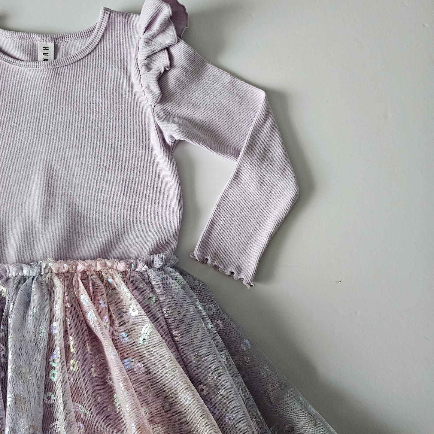 Hux Ribbed Flutter Tutu Dress - Size 3-4