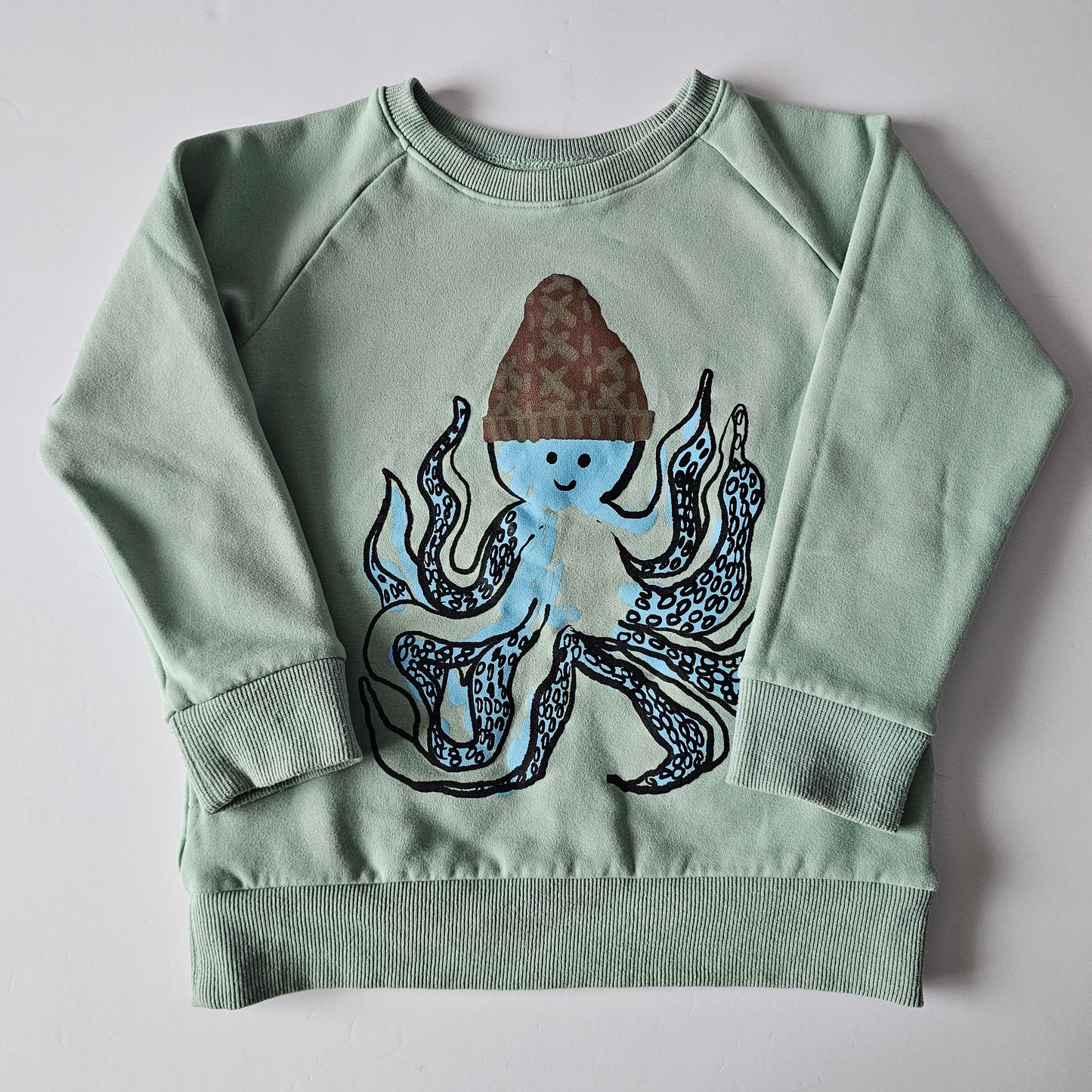 Minti Furry Octopus Sweatshirt (minor flaw) - Size 5-6