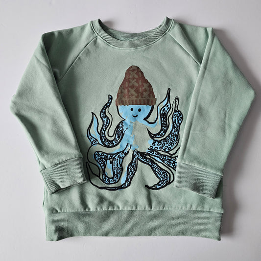 Minti Furry Octopus Sweatshirt (minor flaw) - Size 5-6