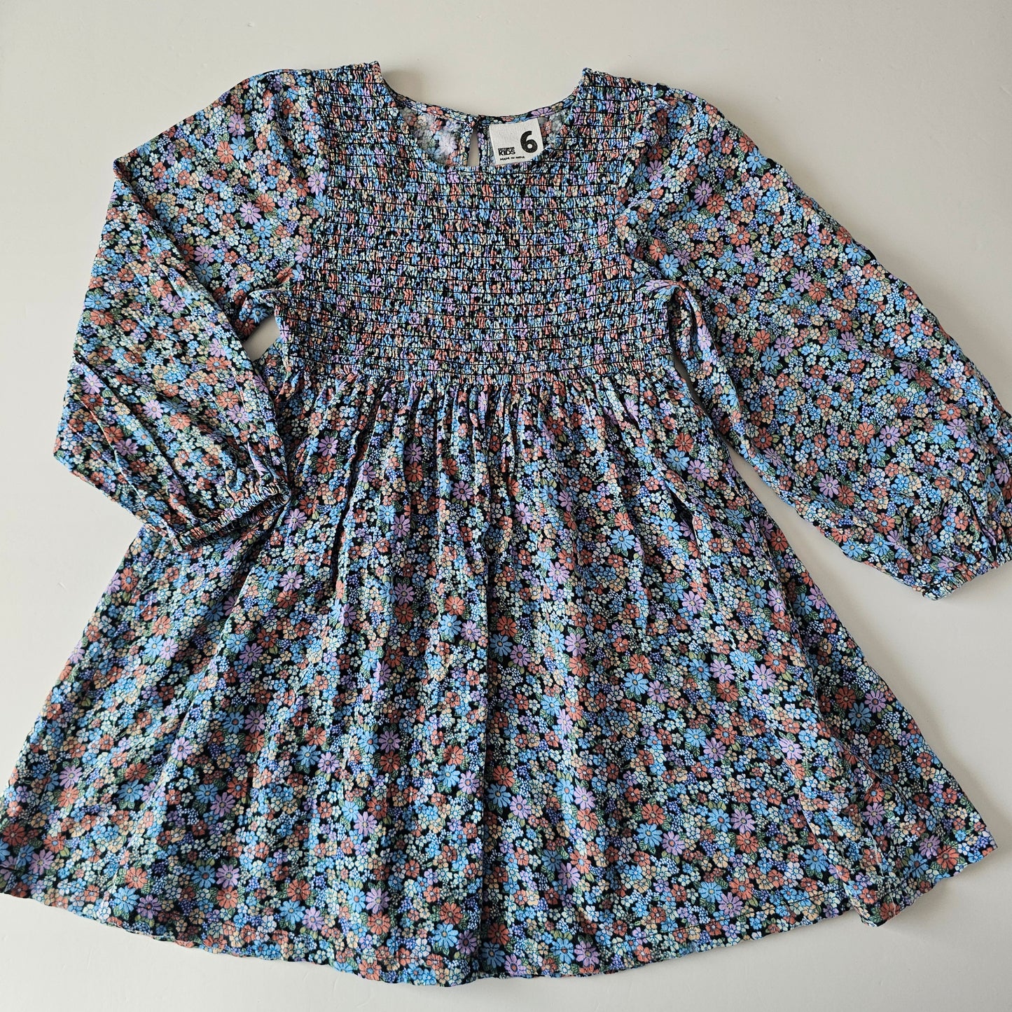 Cotton on Kids Floral Dress - Size 5-6