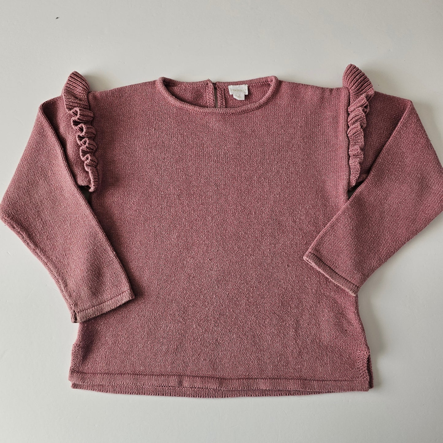 Jamie Kay Ash Rose Marle Flutter Knit Jumper - Size 6