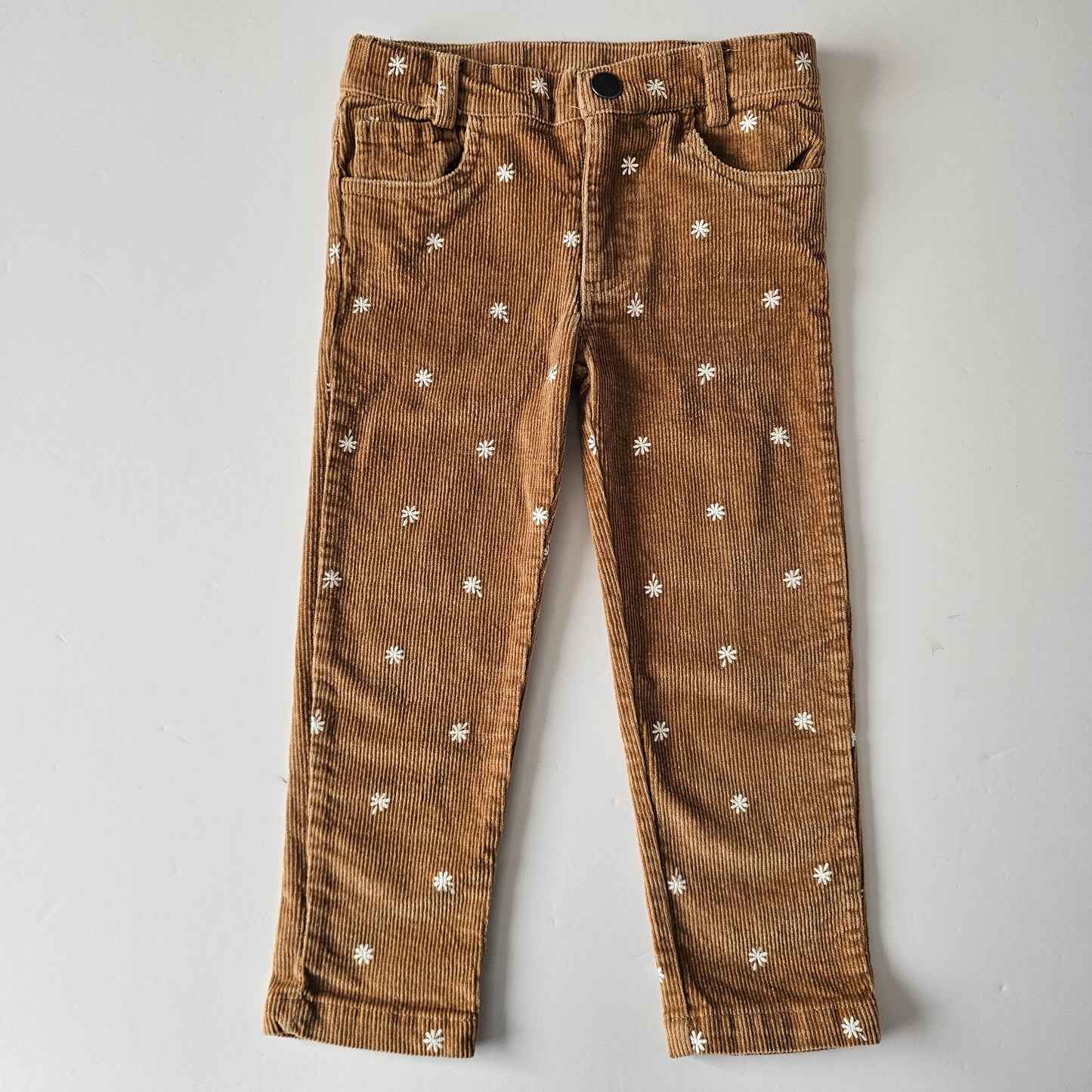 Milky Corduroy Daisy Pants - Size 3