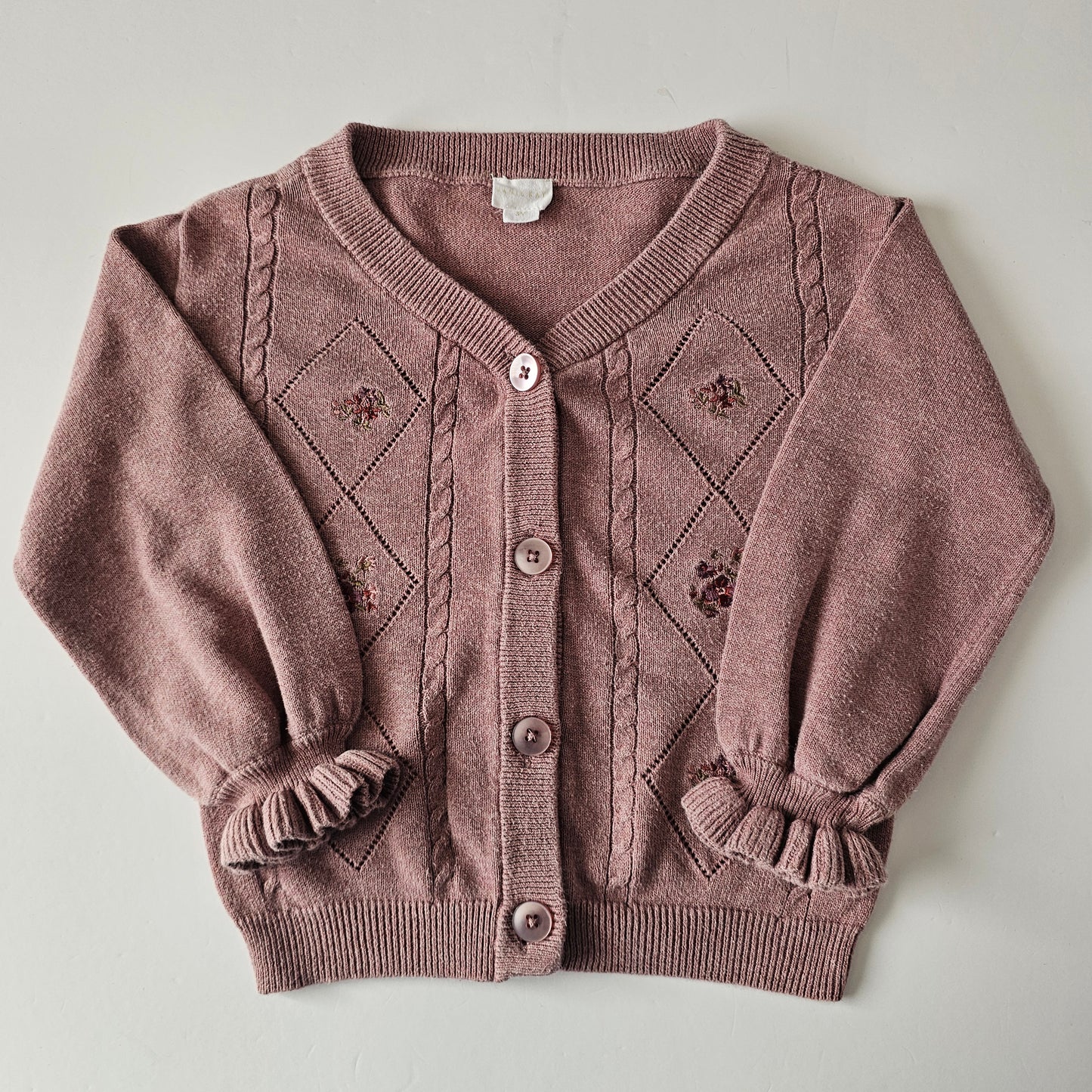 Jamie Kay Dusty Wood Knit Cardigan - Size 3