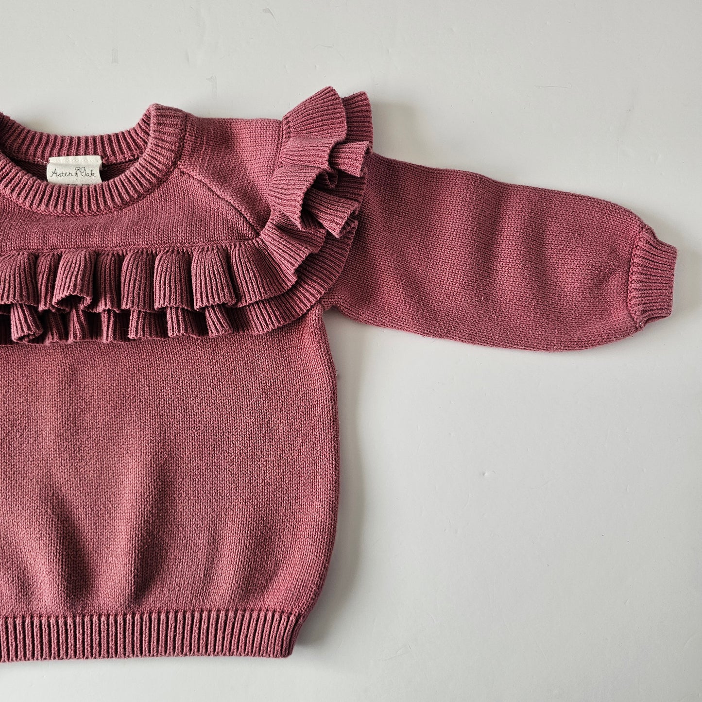 Aster & Oak Organic Cotton Frill Knit - Size 3