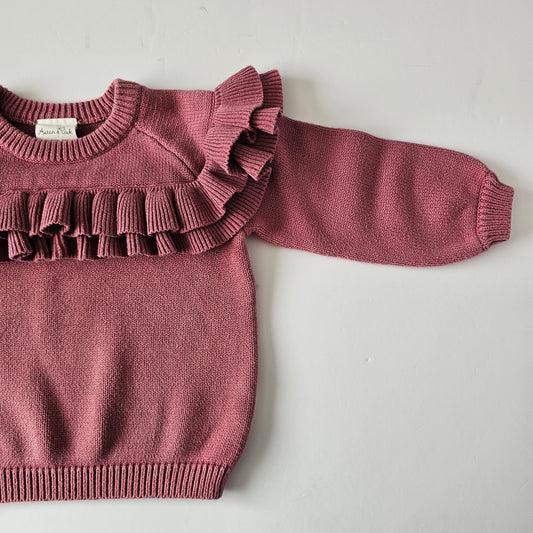 Aster & Oak Organic Cotton Frill Knit - Size 3