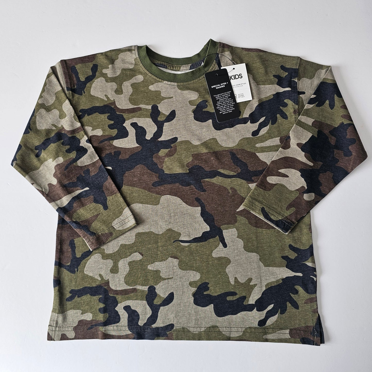 Cotton on Kids Camo Essential Long Sleeve Top *BNWT* - Size 5