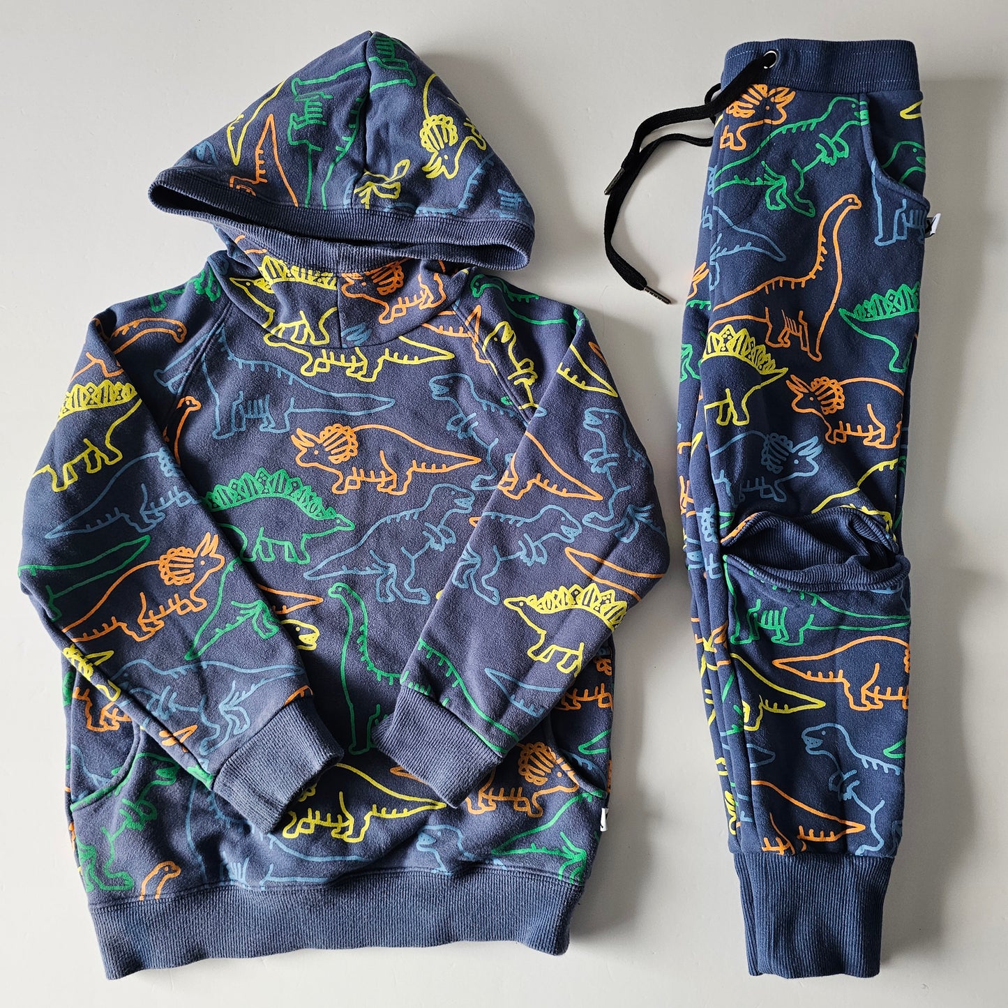 Minti Furry Dinosaur Hoodie & Trackpant Set - Size 6