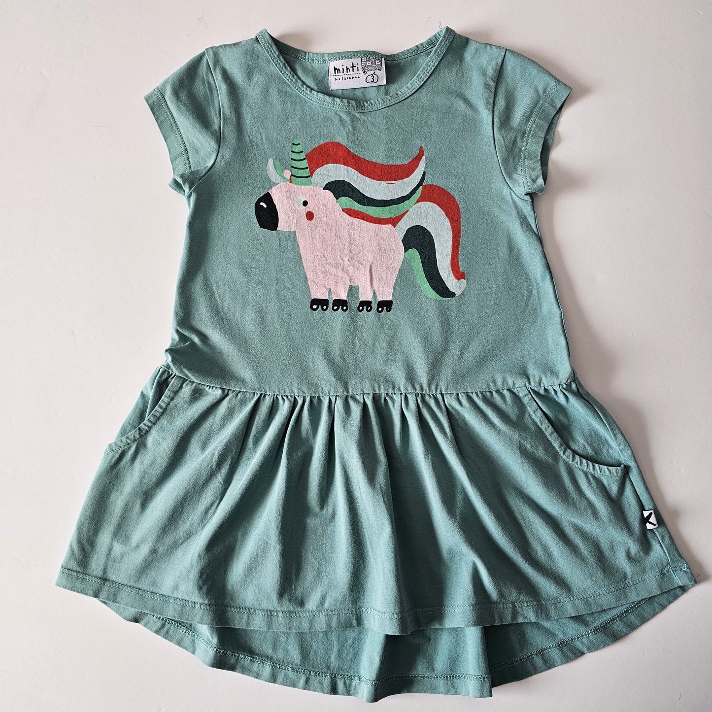 Minti Unicorn Dress (minor flaw) - Size 3