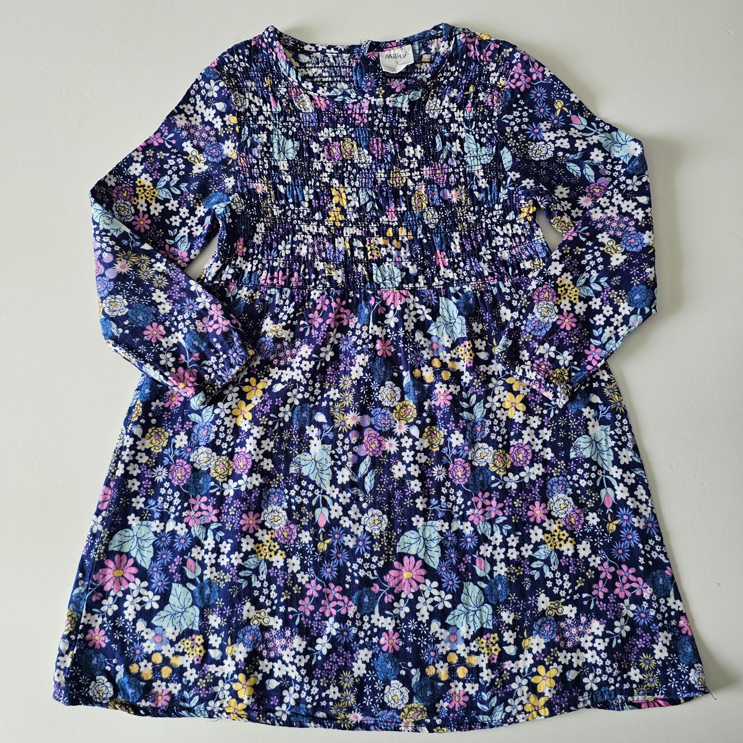 Milky Floral Dress - Size 4-5