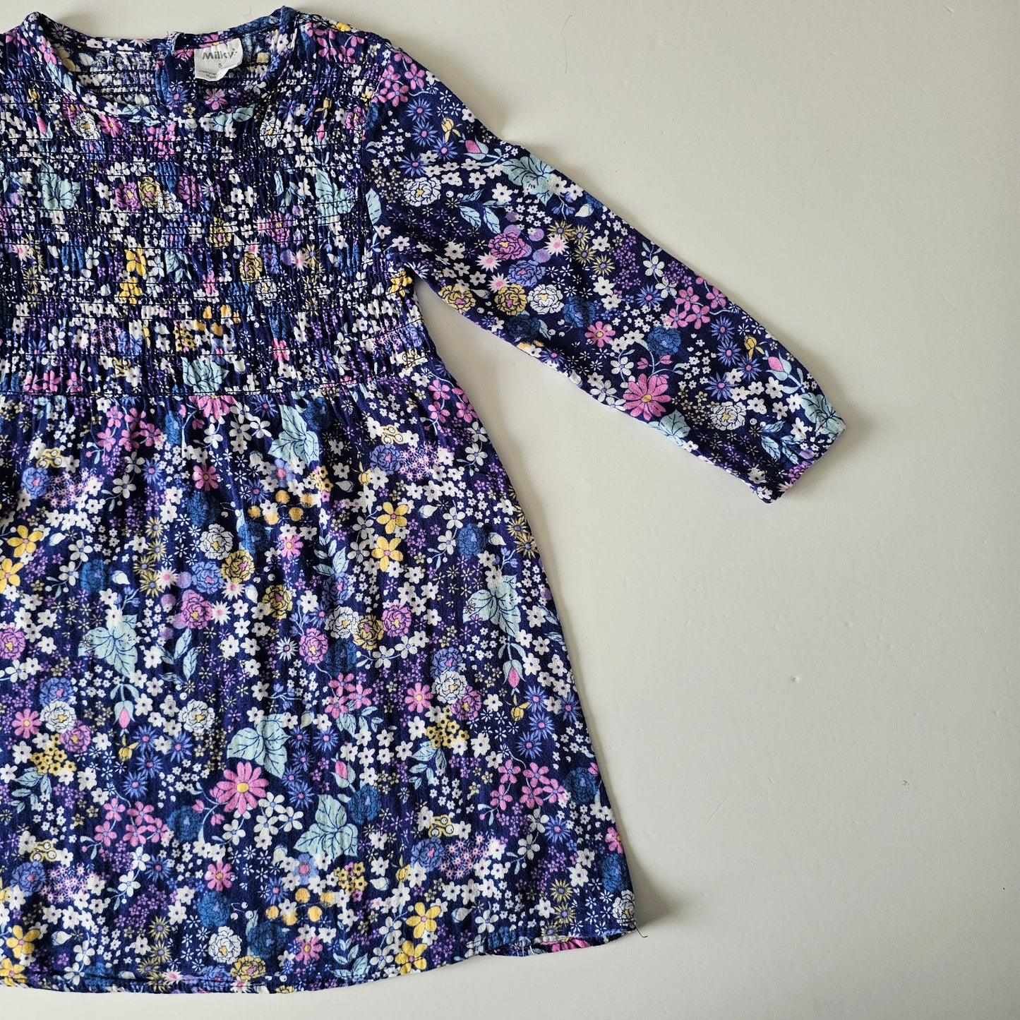 Milky Floral Dress - Size 4-5