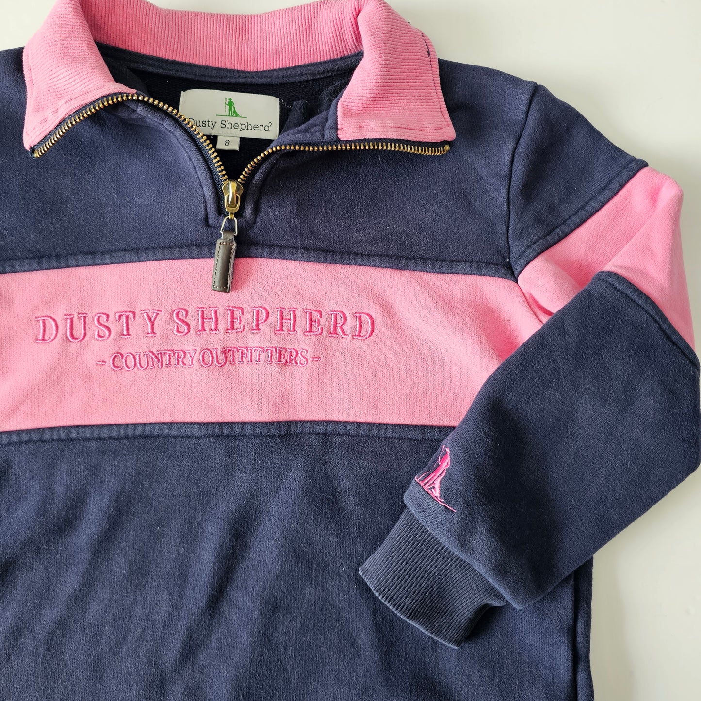 Dusty Shepard Countryside Quarter Zip Sweatshirt - Size 6 (best fit)