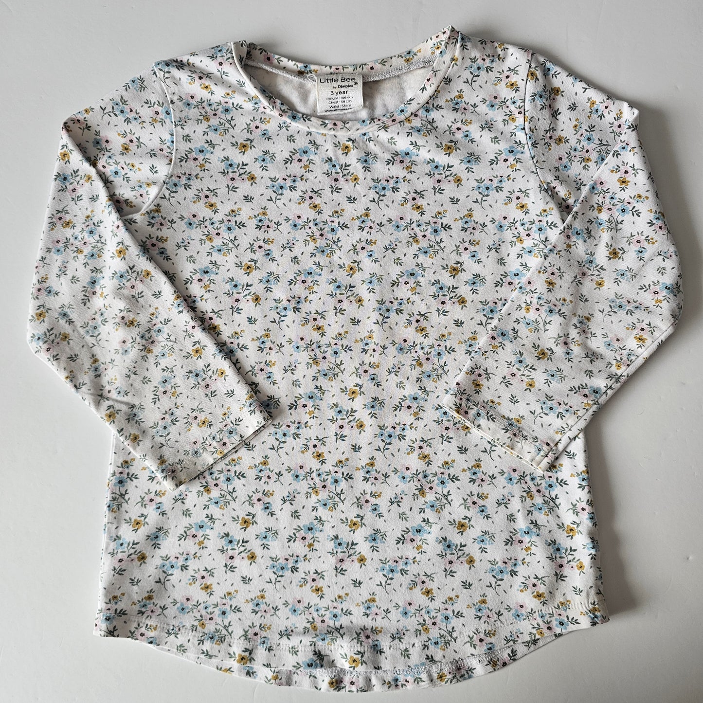 Little Bee by Dimples Floral Long Sleeve Top - Size 3