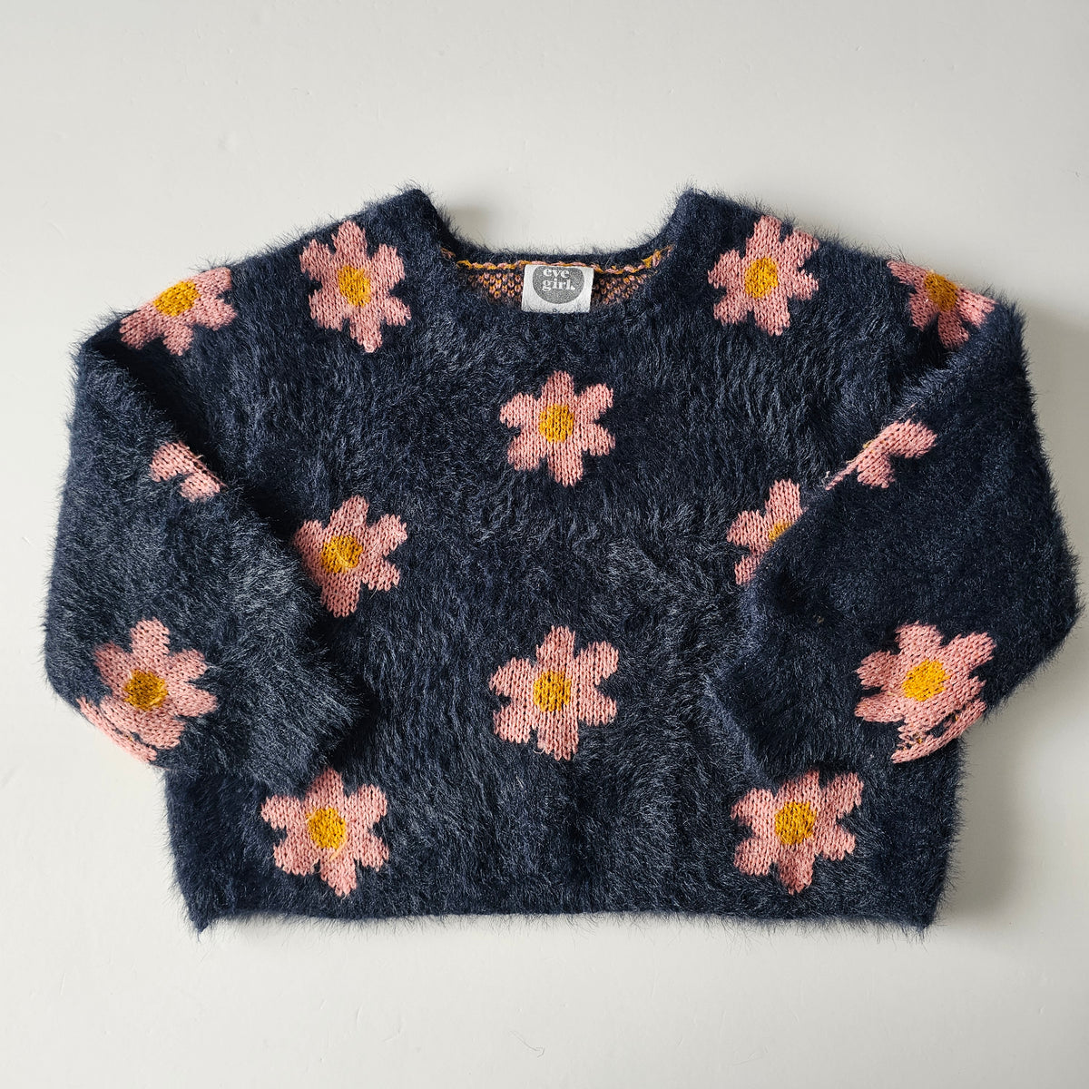 Eve Girl Fluffy Knit Jumper - Size 6