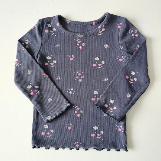 Dunnes Store Ribbed Floral Top - Size 12-18m