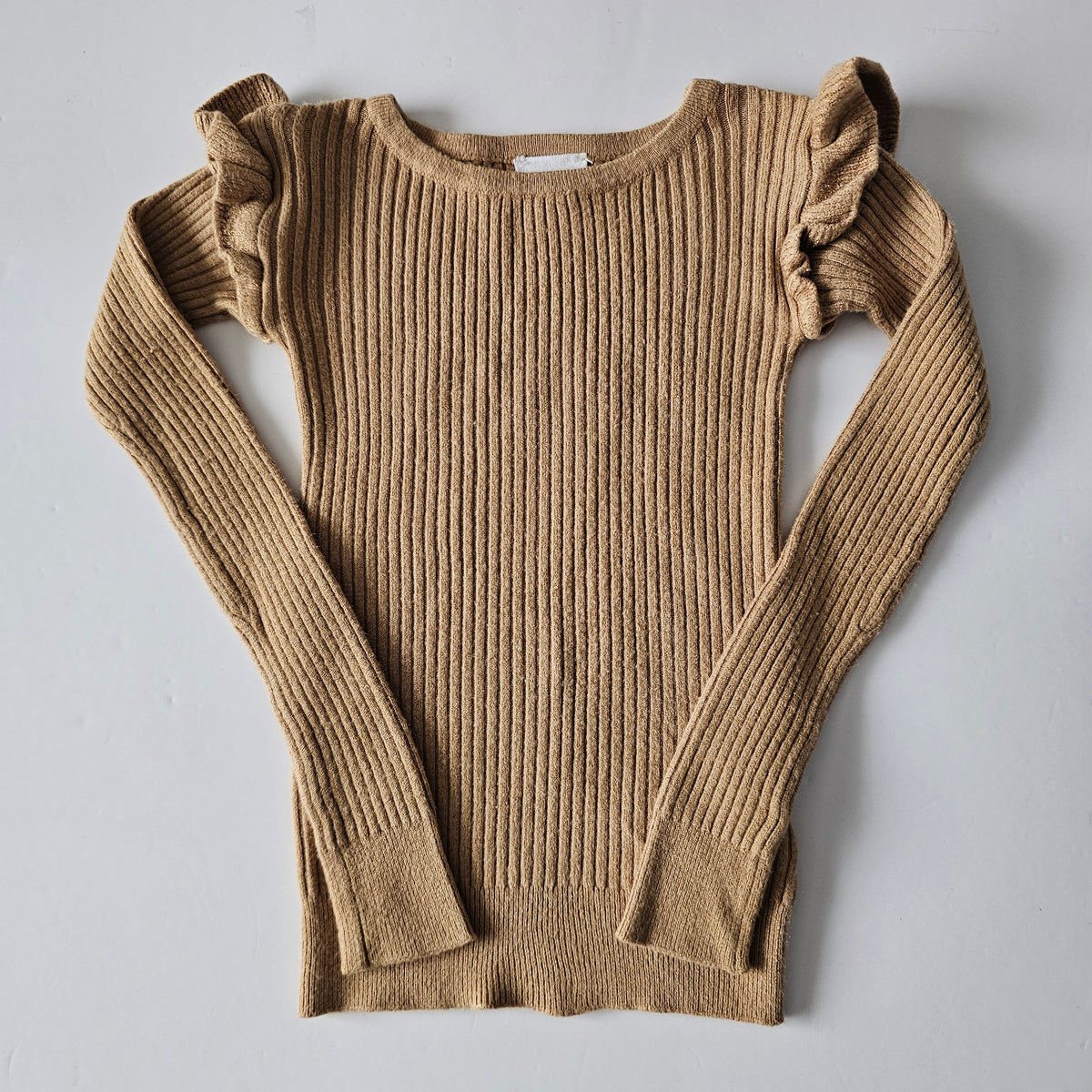 Jamie Kay Cashmere Blend Ribbed Frill Top - Size 1