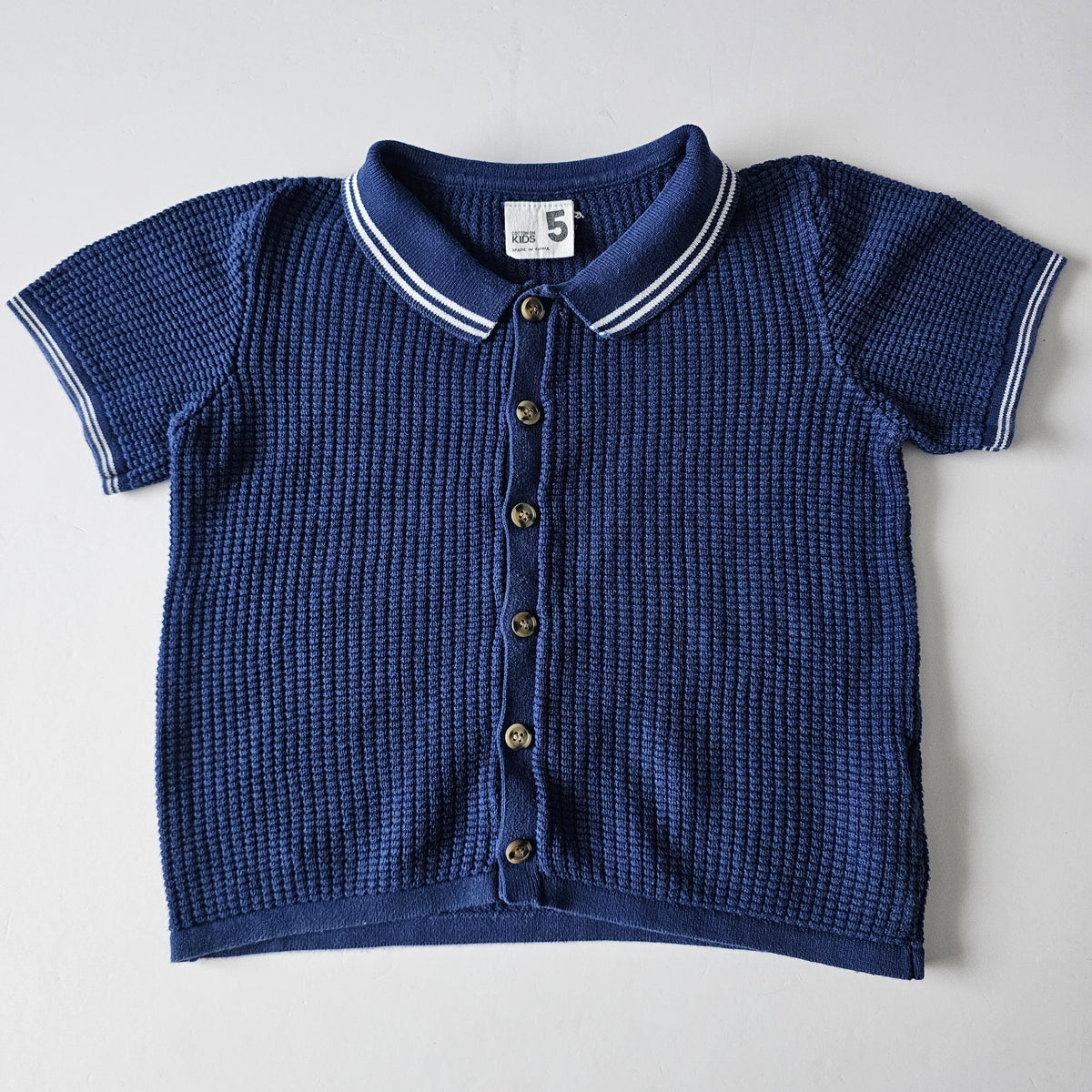 Cotton on Kids Knit Button Tee - Size 5