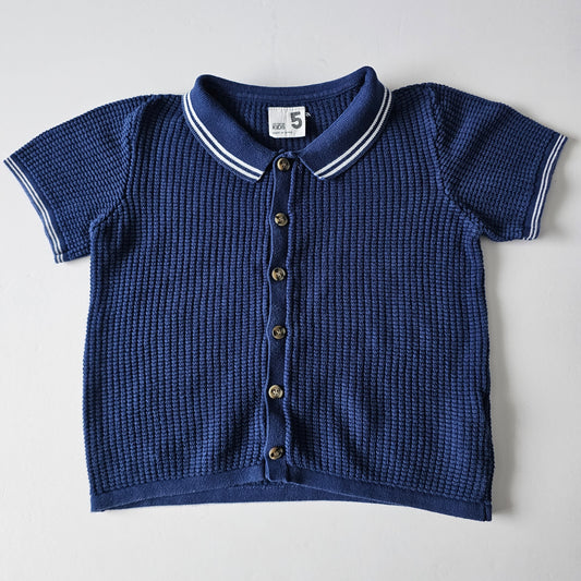 Cotton on Kids Knit Button Tee - Size 5