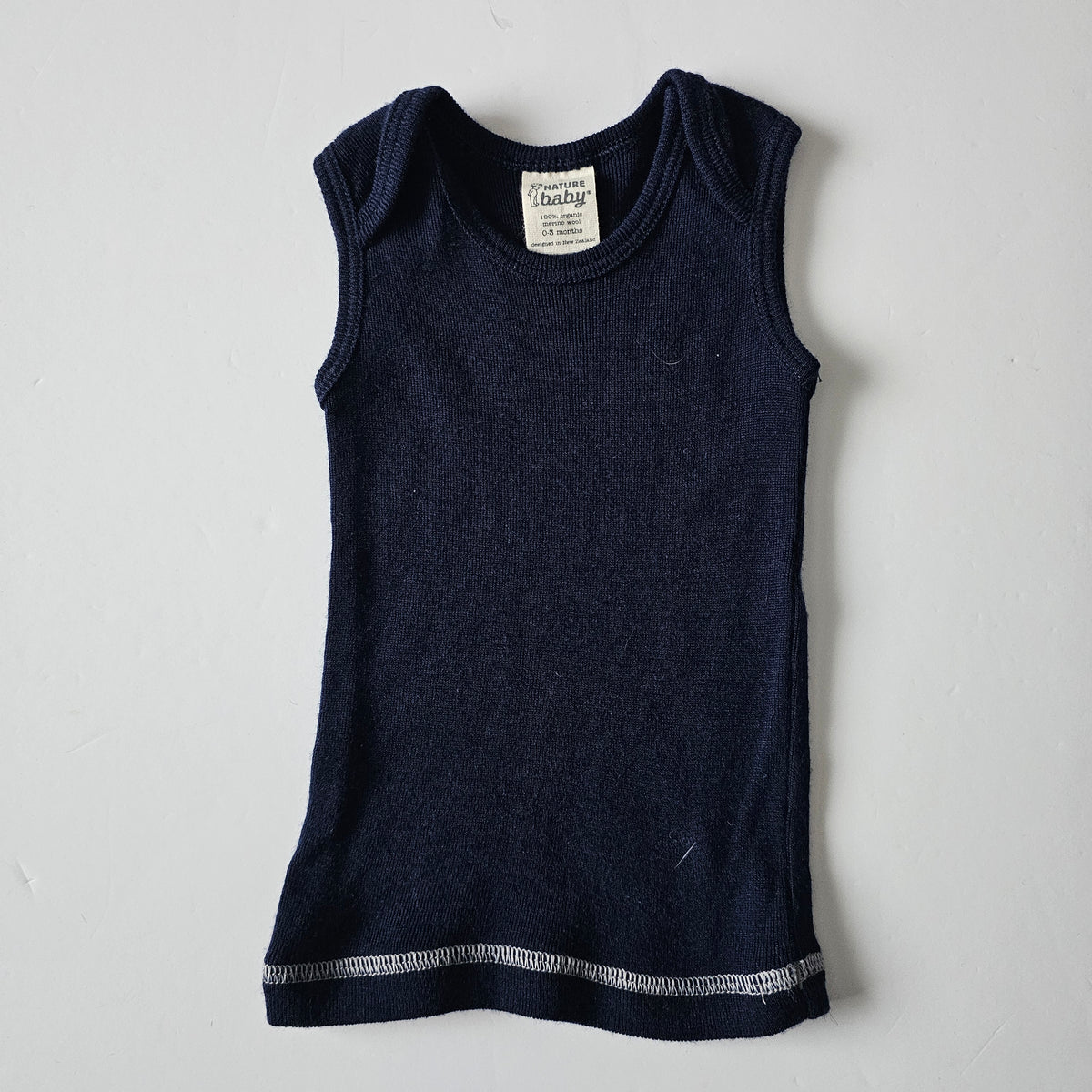Nature Baby Merino Singlet - Size 0-3m