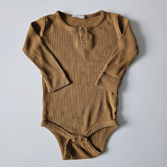 Jamie Kay Bronze Ribbed Bodysuit - Size 3-6m