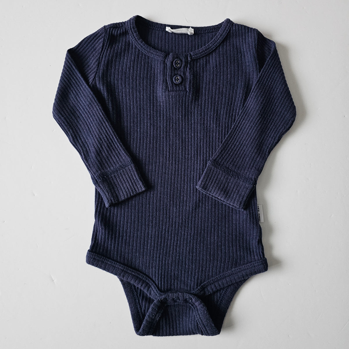 Jamie Kay Navy Ribbed Bodysuit - Size 3-6m