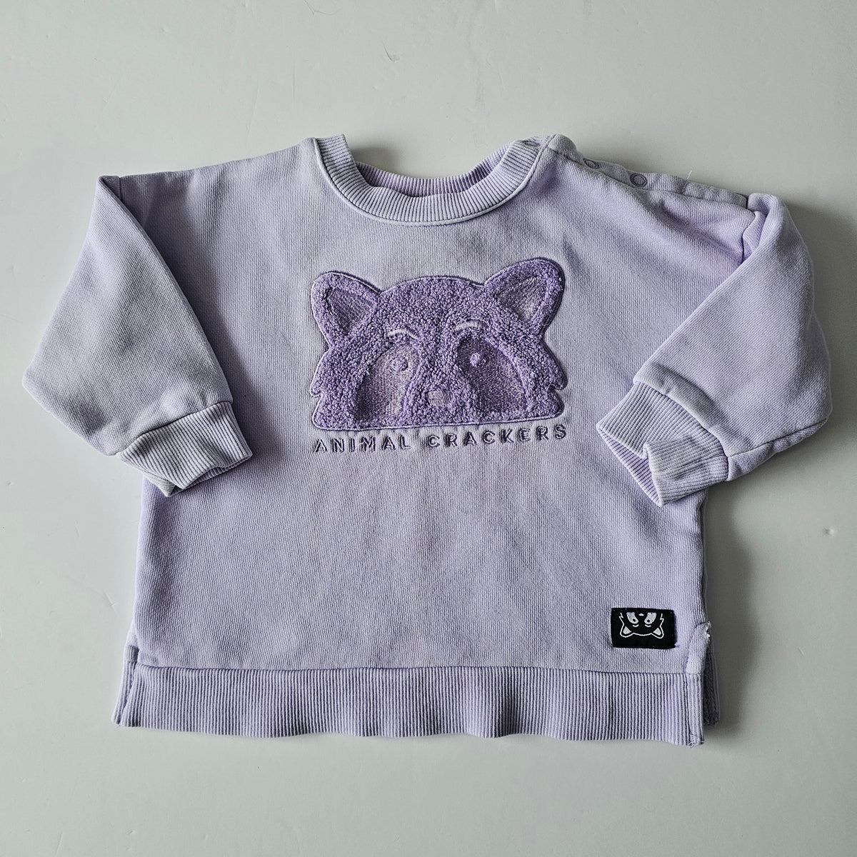 Animal Crackers Lilac Sweatshirt (minor flaw) - Size 6-12m