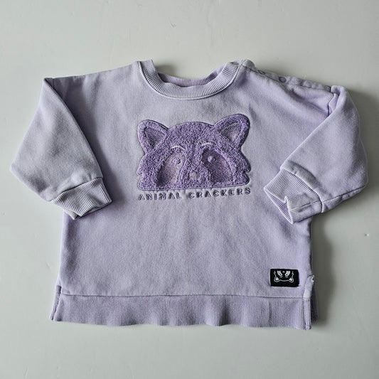 Animal Crackers Lilac Sweatshirt (minor flaw) - Size 6-12m