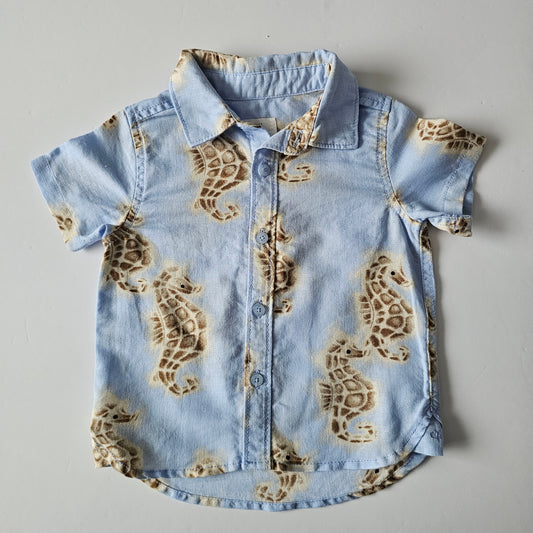 Country Road Linen Blend Shirt - Size 6-12m