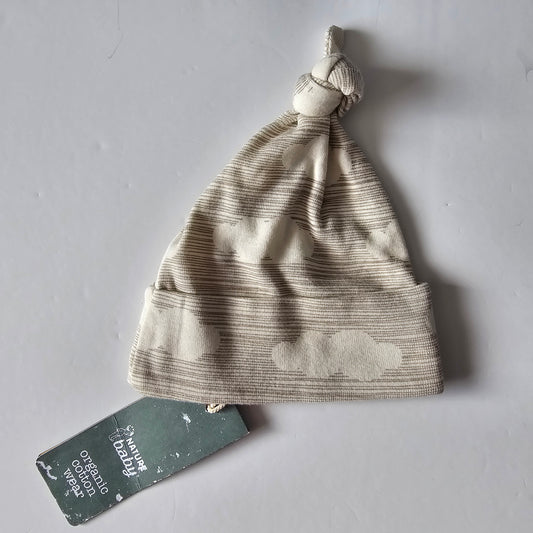 Nature Baby 100% Cotton Knot Beanie *BNWT* - Size 0-6m