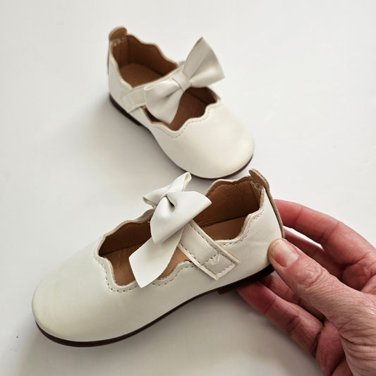 White Mary Jane Shoes - Size 23