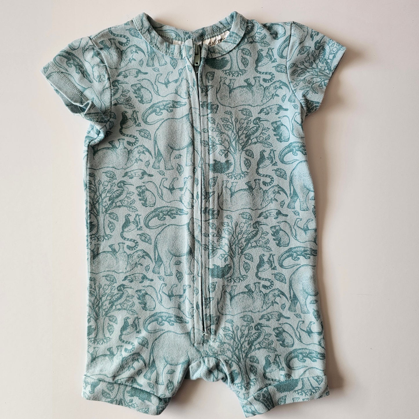 Milky Animal Zip Onsie - Size 0-3m