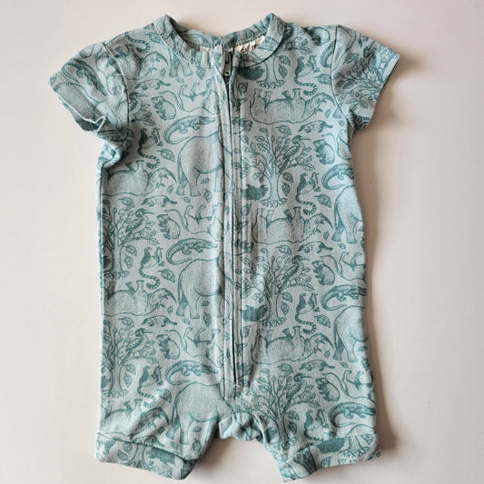 Milky Animal Zip Onsie - Size 0-3m