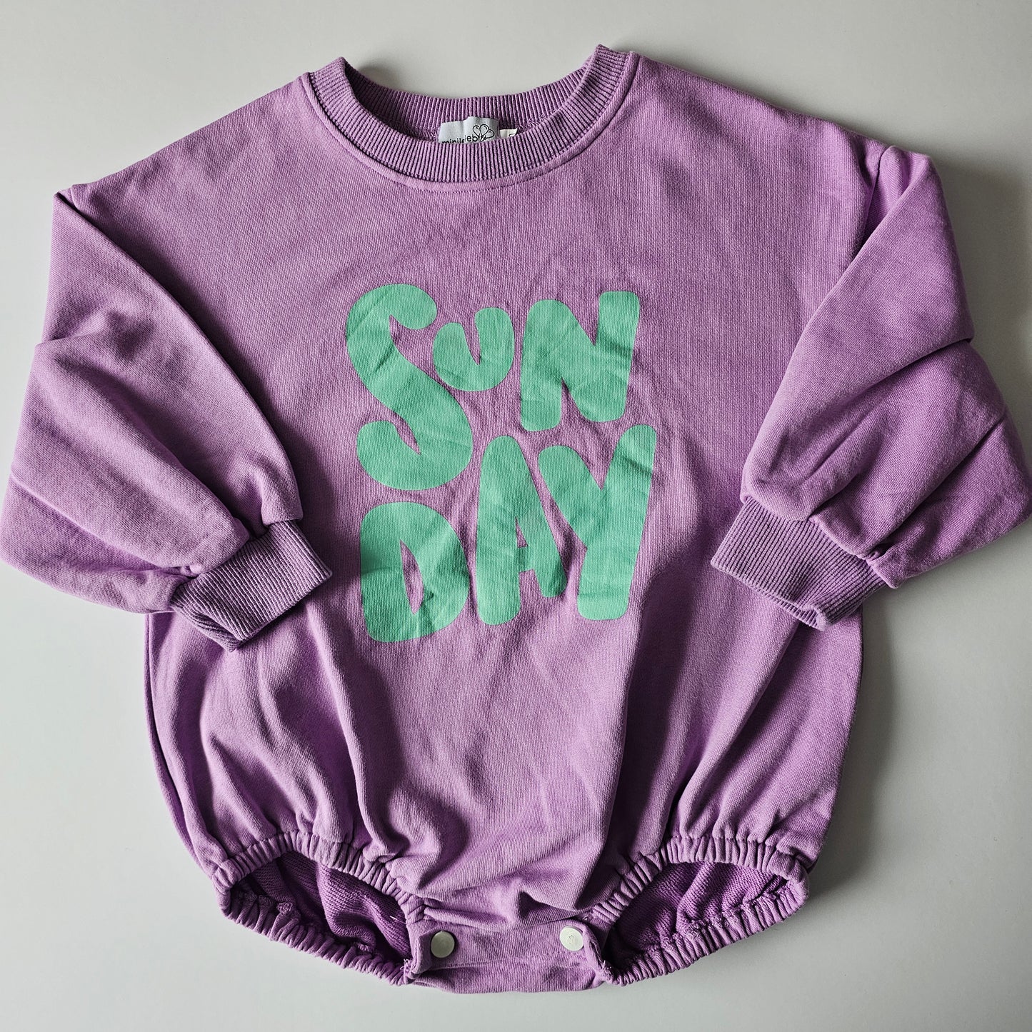 Minilebleb Sweatshirt Romper - Size 2