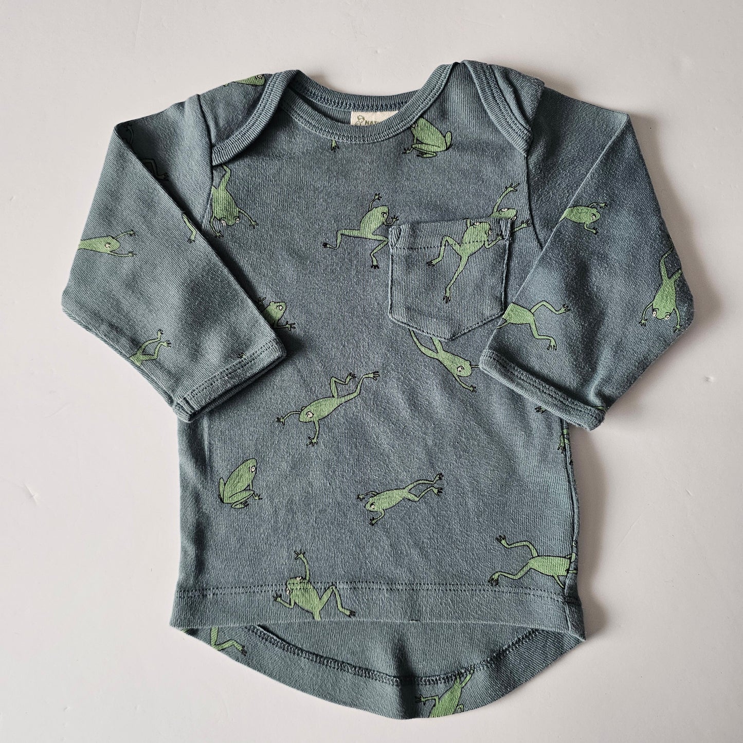 Nature Baby Long Sleeve Frog Top - Size 3-6m